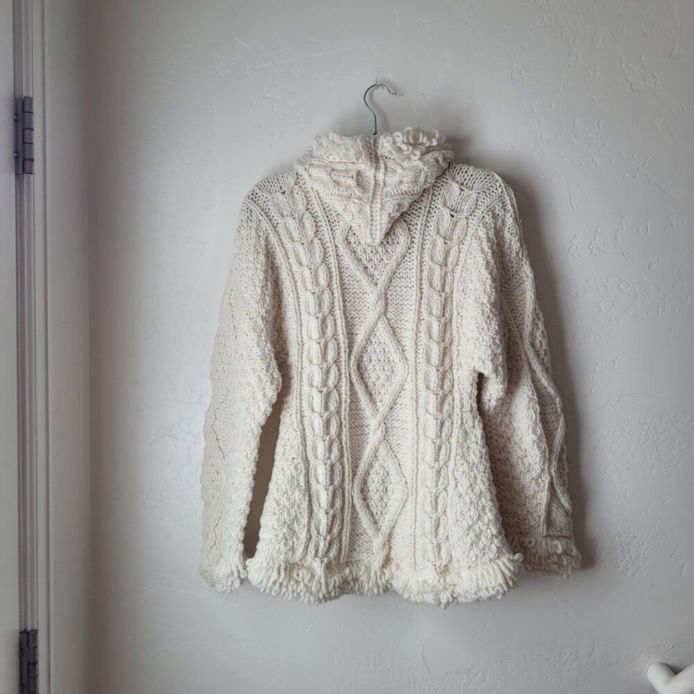 Wara Arts 100% Wool Crochet Knit Sweater - Picture 7 of 8